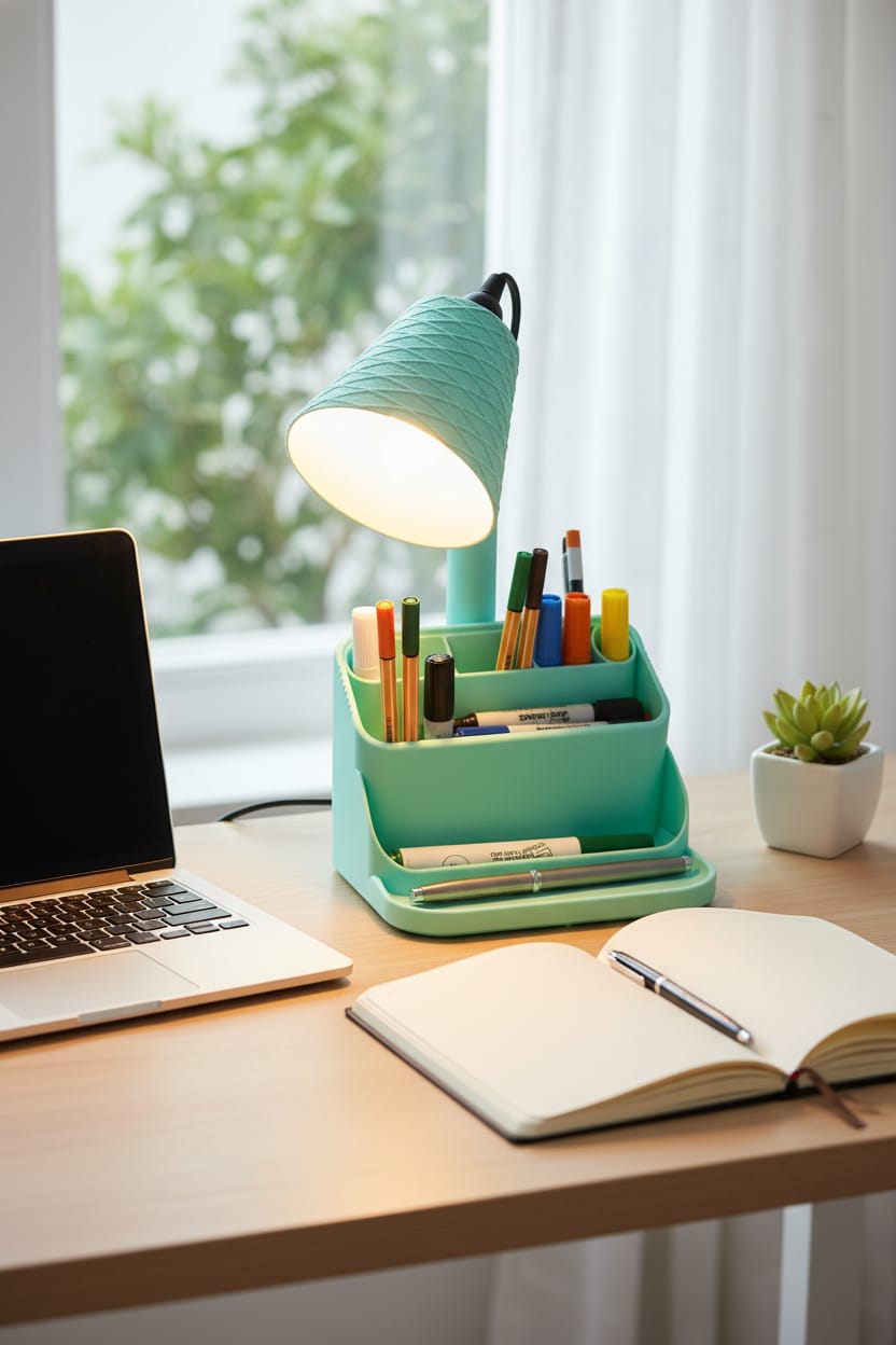 Kalemlikli Masa Lambası | E14 Duy | Aç Kapa Anahtarlı